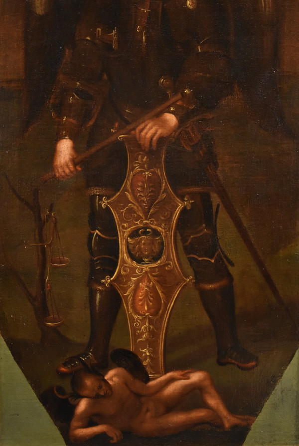 Der Erzengel Michael, lombardischer Maler aus dem 17. Jahrhundert 