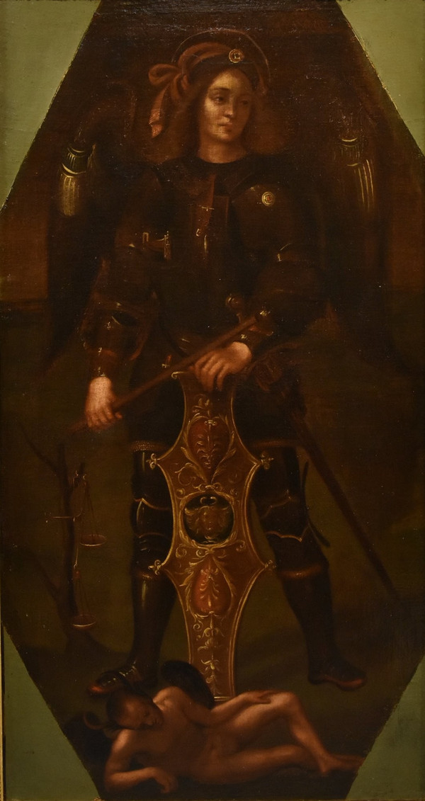 Der Erzengel Michael, lombardischer Maler aus dem 17. Jahrhundert 