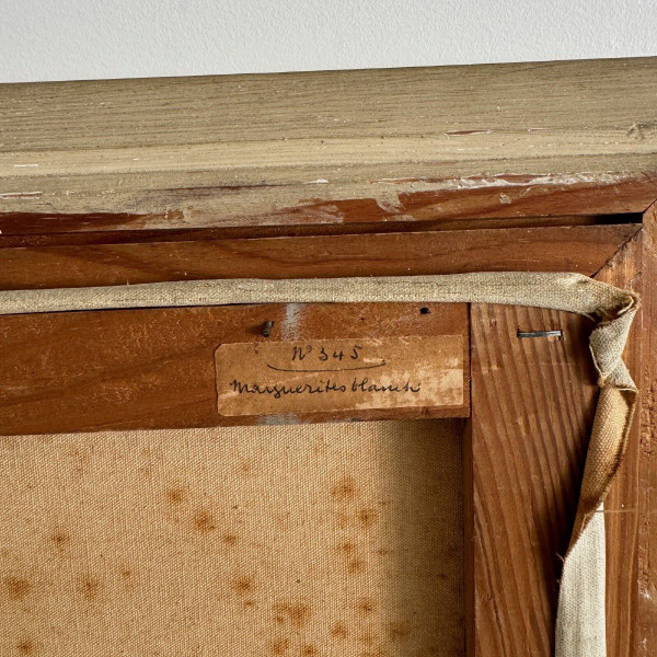 Öl auf Leinwand von S. Lalanne Bascle Stillleben Mitte des 20. Jahrhunderts