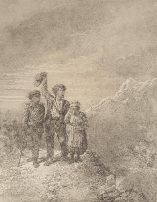 Jules LAURENS (Attributed to) - Children in the mountains