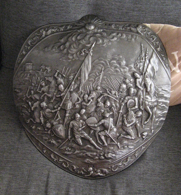 Decorative Shield. Violet Le Duc. France 19th Century.
