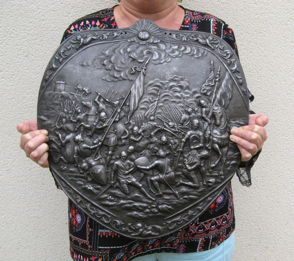 Decorative Shield. Violet Le Duc. France 19th Century.
