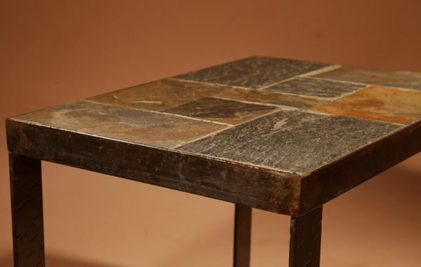 A Dutch Brutalist period side table in the style of Paul Kingma circa 1970-80.
