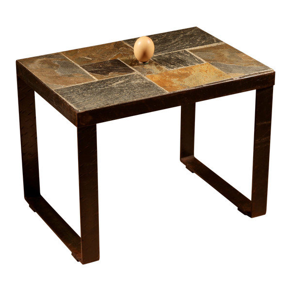 A Dutch Brutalist period side table in the style of Paul Kingma circa 1970-80.