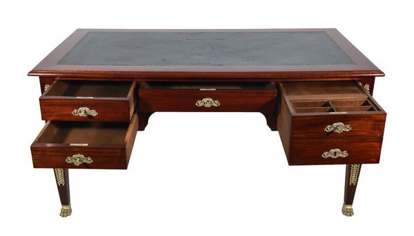Bureau plat double face Style retour d’Égypte époque fin XIXe