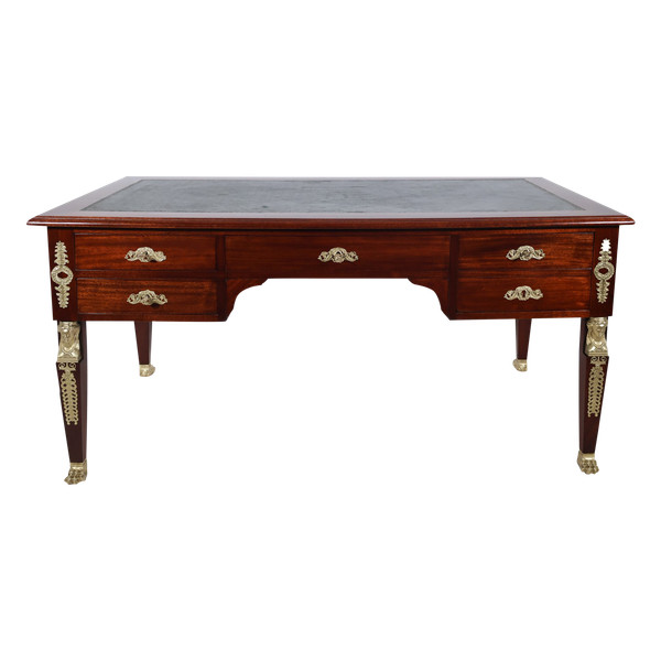 Bureau plat double face Style retour d’Égypte époque fin XIXe