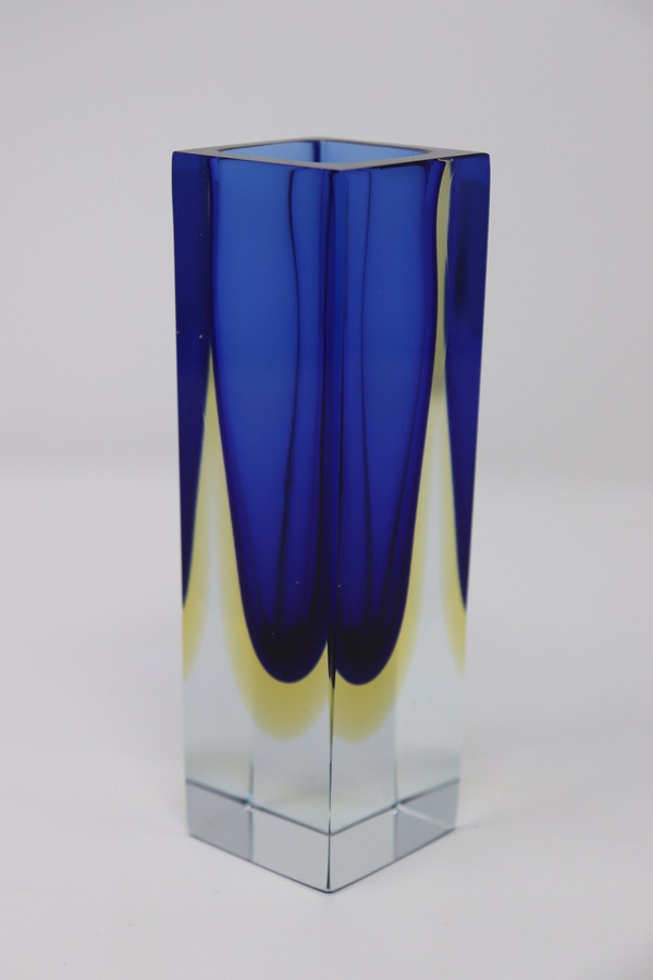 Petit Vase Bleu par Flavio Poli pour Seguso, 1970s