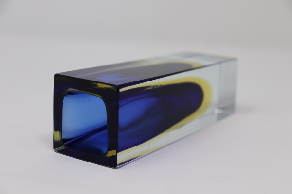 Petit Vase Bleu par Flavio Poli pour Seguso, 1970s