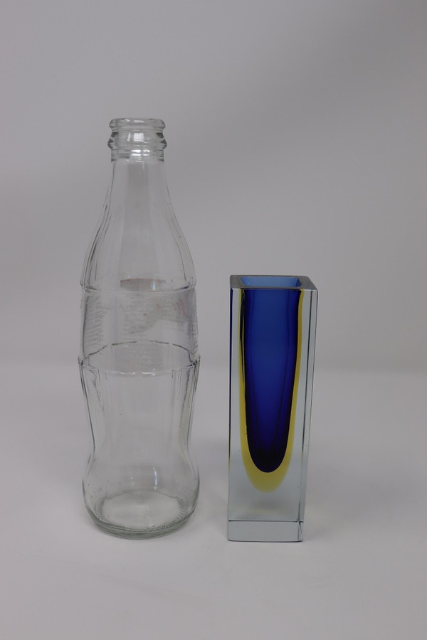 Petit Vase Bleu par Flavio Poli pour Seguso, 1970s