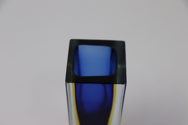 Petit Vase Bleu par Flavio Poli pour Seguso, 1970s
