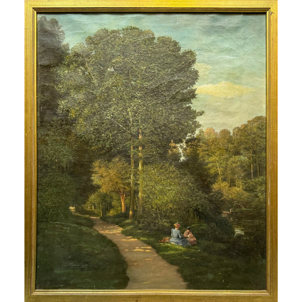 Picnic by the water by Eugène Bataille