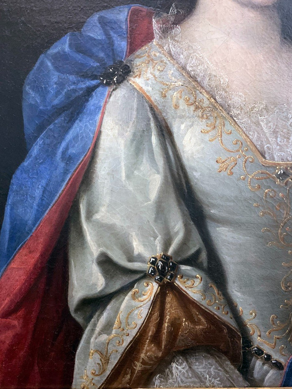 Etienne Odot Garot Dubuisson (1652-1732), Ritratto di donna elegante datato 1703