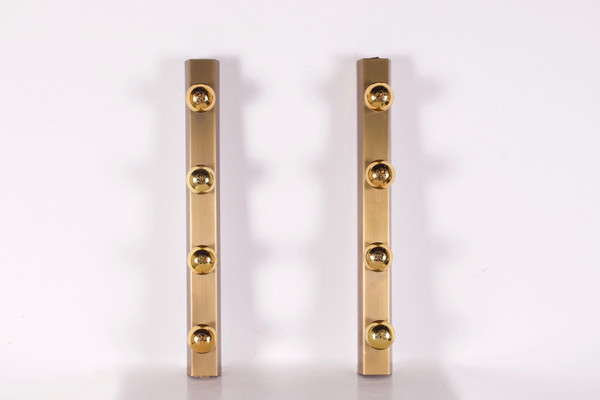 “Vanity lamp” dressing room wall lights, bronze finish.