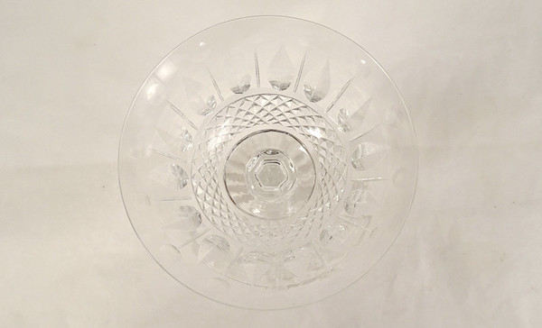 11 Saint-Louis Crystal Champagne Glasses Tommy Model 20th Century