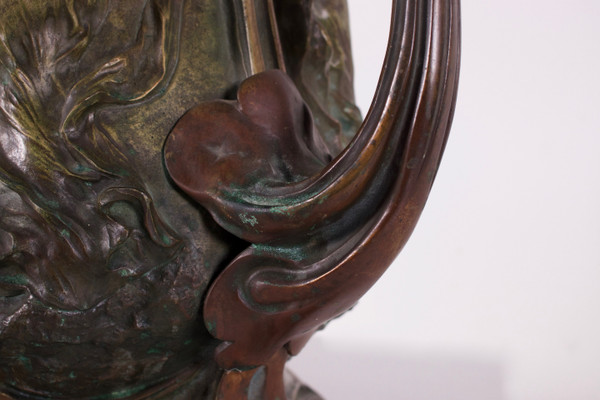 Großer Jugendstil-Jardiniere, Raphaël Charles Peyre.