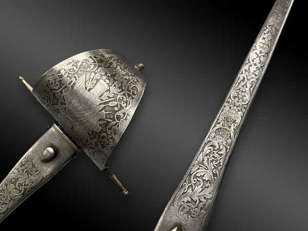 DAGGER called "LEFT-HAND" - Toledo, Spain - 1855