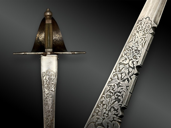 DAGGER called "LEFT-HAND" - Toledo, Spain - 1855
