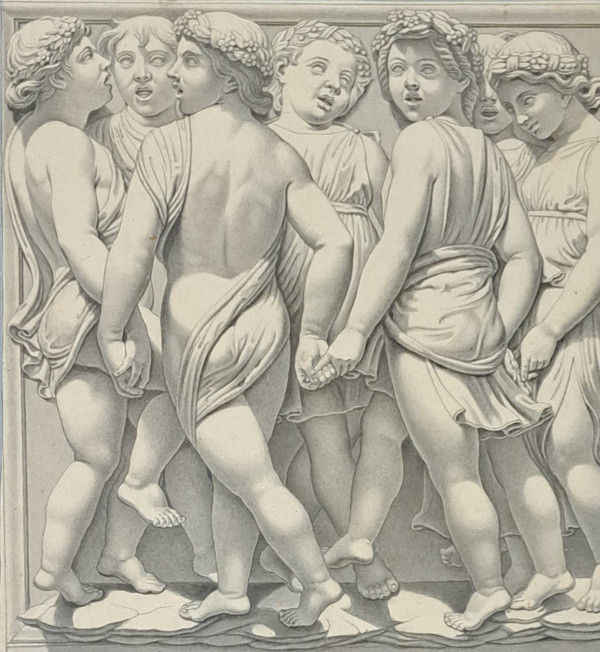 Ecole Française Du XIXème Siècle, Frise De Putti d'Après Luca Della Robbia