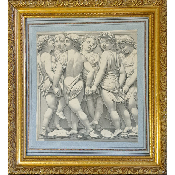 Ecole Française Du XIXème Siècle, Frise De Putti d'Après Luca Della Robbia