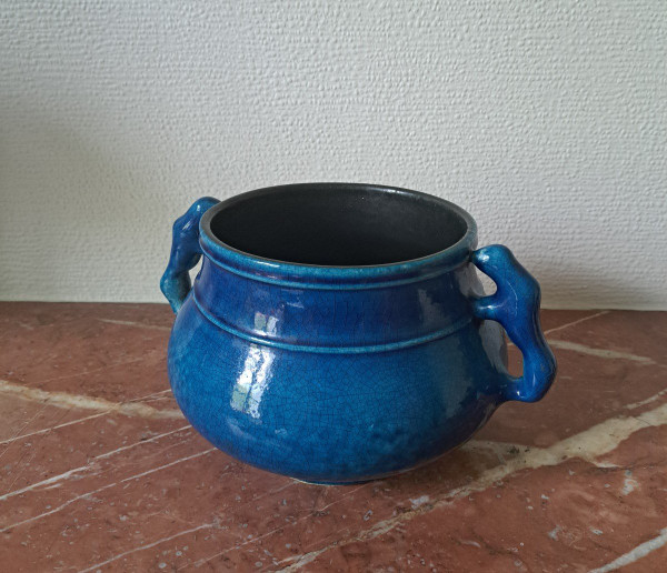 Pol Chambost (1906-1983) - Coupe En Céramique Bleu