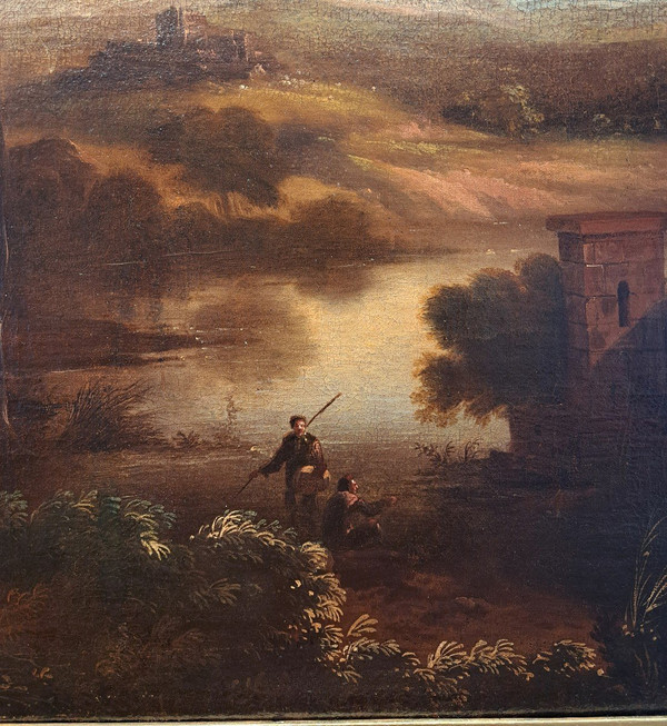 Pieter Van Bloemen (1657-1720), Suiveur De - Animated Scene In The Ruins