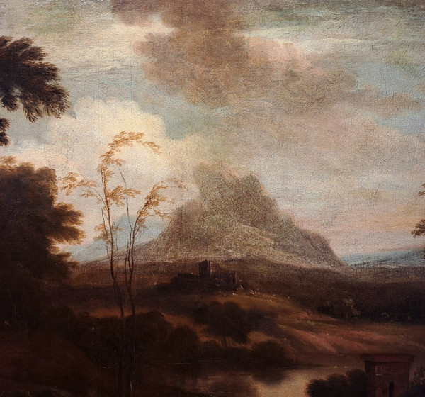 Pieter Van Bloemen (1657-1720), Suiveur De - Animated Scene In The Ruins