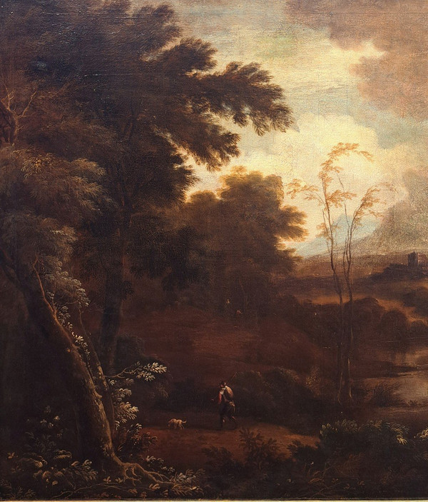 Pieter Van Bloemen (1657-1720), Suiveur De - Animated Scene In The Ruins