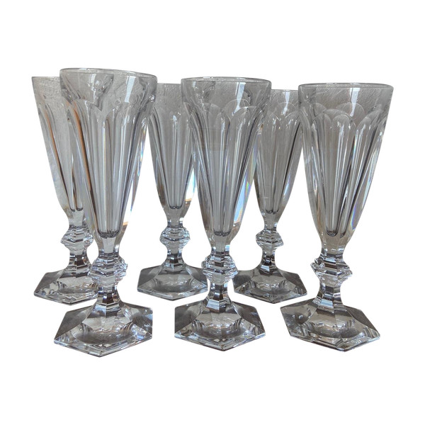 Set of 6 Baccarat Harcourt flutes