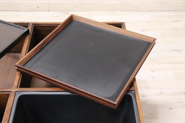 Table Basse Carrée avec Rangement par Carlo Hauner pour Forma, 1960s
