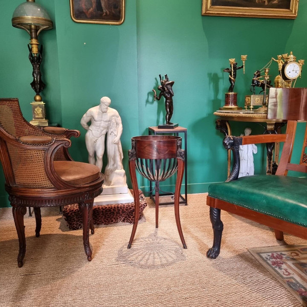 Jean-joseph Chapuis, rarissime table tricoteuse estampillée d'époque Consulat.