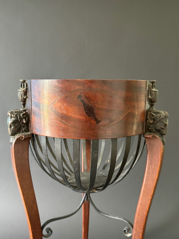 Jean-joseph Chapuis, rarissime table tricoteuse estampillée d'époque Consulat.