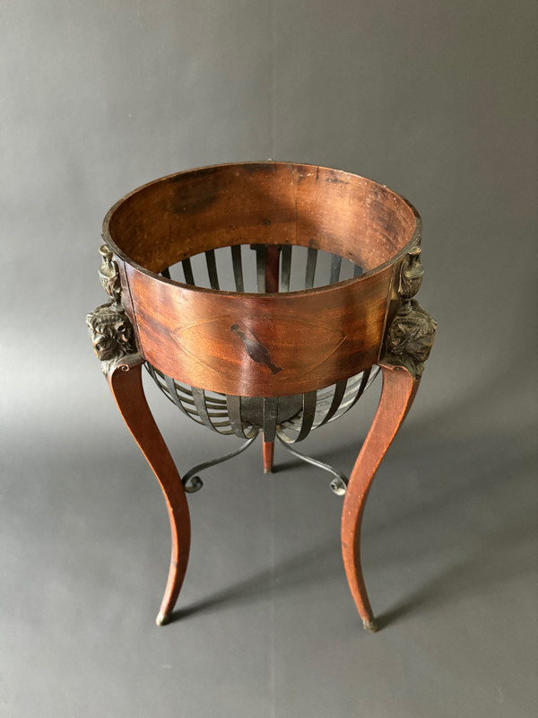 Jean-joseph Chapuis, rarissime table tricoteuse estampillée d'époque Consulat.
