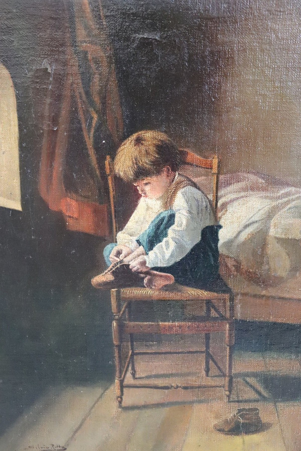 Ölgemälde auf Leinwand, gerahmt