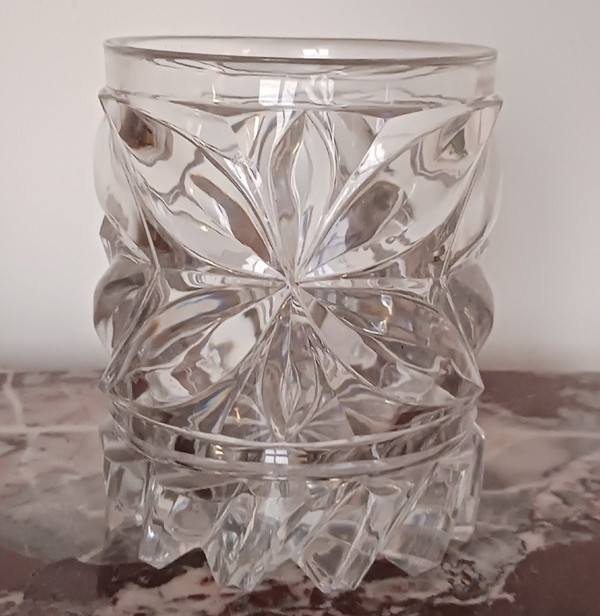 Baccarat (?), dopo Gayrard - calice con ceramica di cristallo Charles X, 1830 ca.