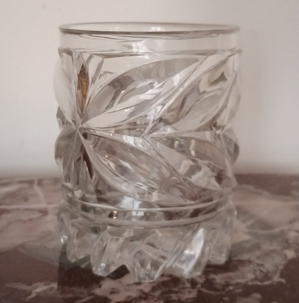 Baccarat (?), dopo Gayrard - calice con ceramica di cristallo Charles X, 1830 ca.