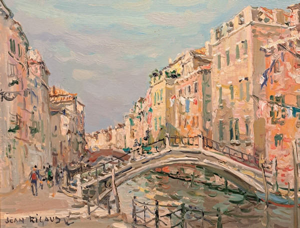 Jean Rigaud (1912-1999) - Venice The Saint Anne canal (Rio di Sant'Anna)