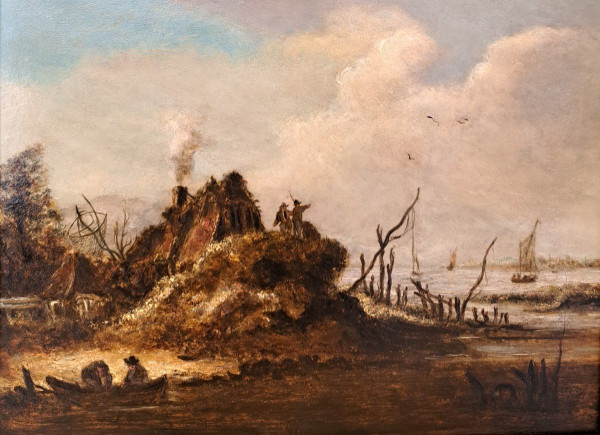 Follower of Jan Van Goyen (1596-1656), Landscape with Bird Trap
