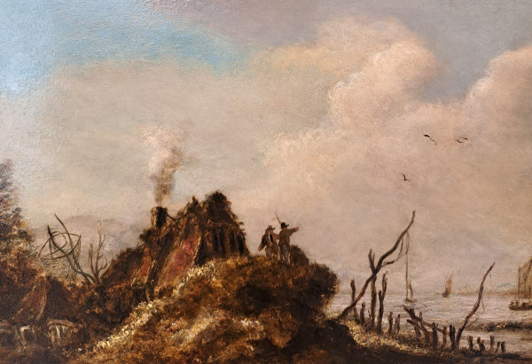 Follower of Jan Van Goyen (1596-1656), Landscape with Bird Trap