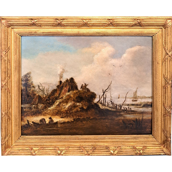 Follower of Jan Van Goyen (1596-1656), Landscape with Bird Trap