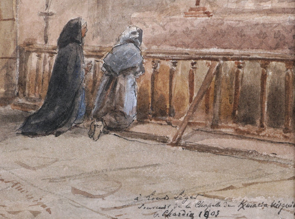 Paul Louis Léger CHARDIN, Animierte Innenansicht der Kapelle von Kermaria in Plouha