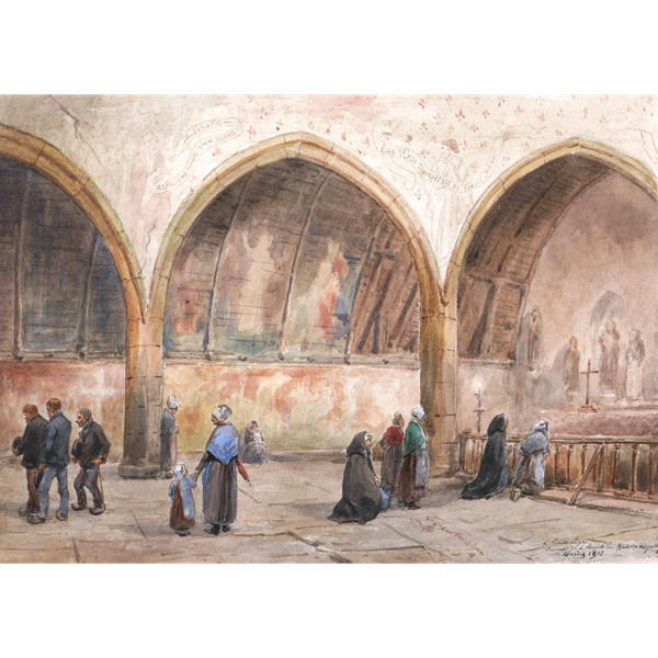 Paul Louis Léger CHARDIN, Animierte Innenansicht der Kapelle von Kermaria in Plouha