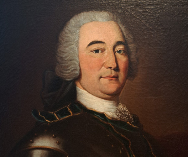 Jahrhundert, Porträt eines Mannes in Rüstung Um 1740