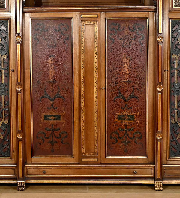 Raro mobile e scrivania in noce del Rinascimento italiano - 1900