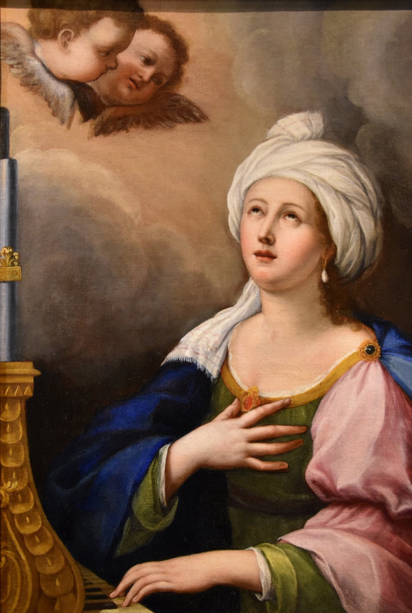 Santa Cecilia e due cherubini, Lucas de la Haye (Nivelles, 1612–Roma, 1682)