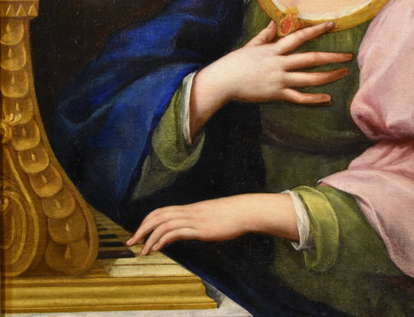 Santa Cecilia e due cherubini, Lucas de la Haye (Nivelles, 1612–Roma, 1682)