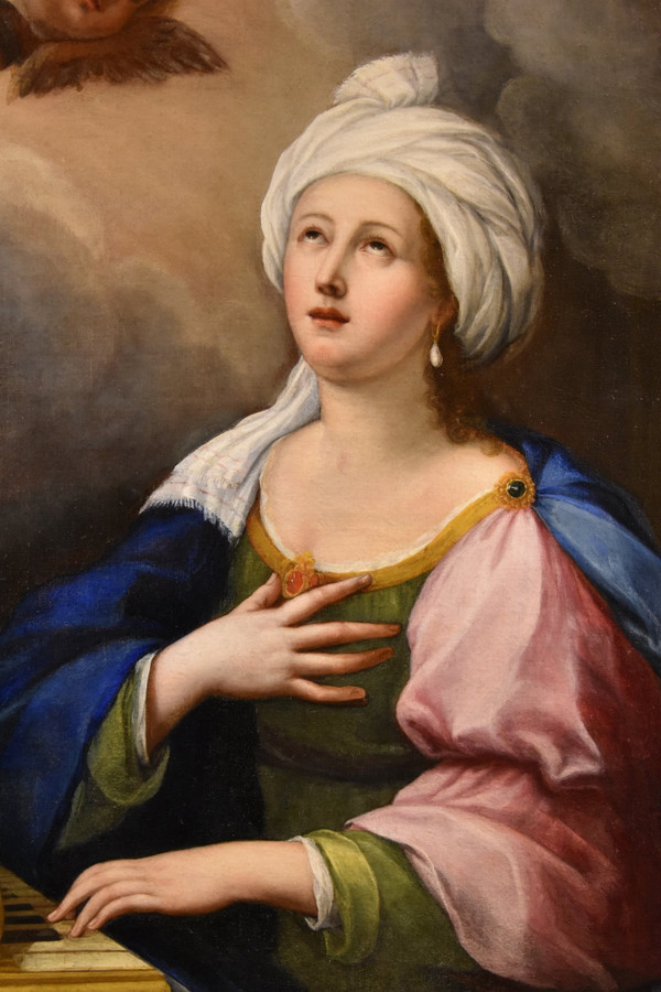 Santa Cecilia e due cherubini, Lucas de la Haye (Nivelles, 1612–Roma, 1682)