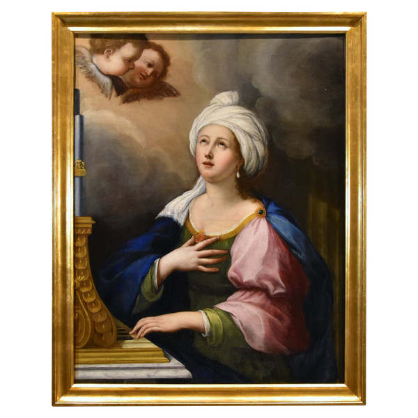 Santa Cecilia e due cherubini, Lucas de la Haye (Nivelles, 1612–Roma, 1682)