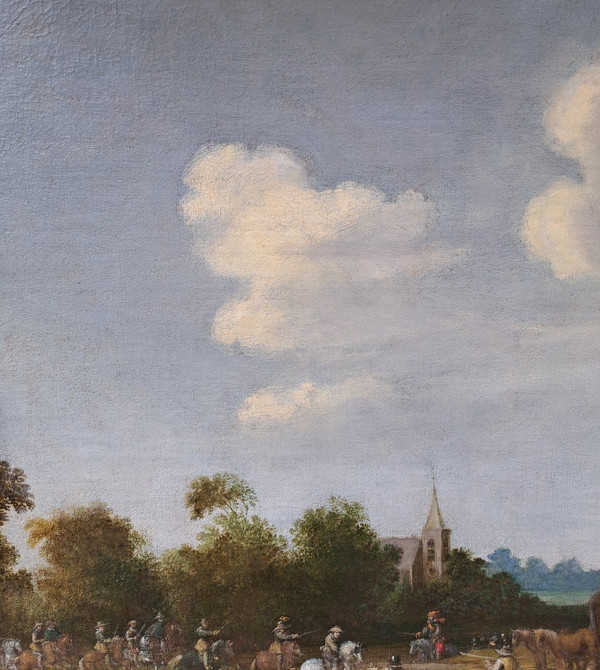 Pieter Meulener (1602-1654), L’attaque Du Convoi, Grand Format