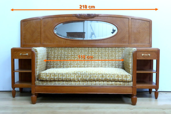 Sofa in Lemonwood, Art Deco - 1930