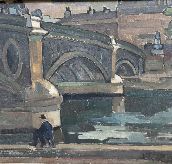 Pêcheur sur les quais de Seine